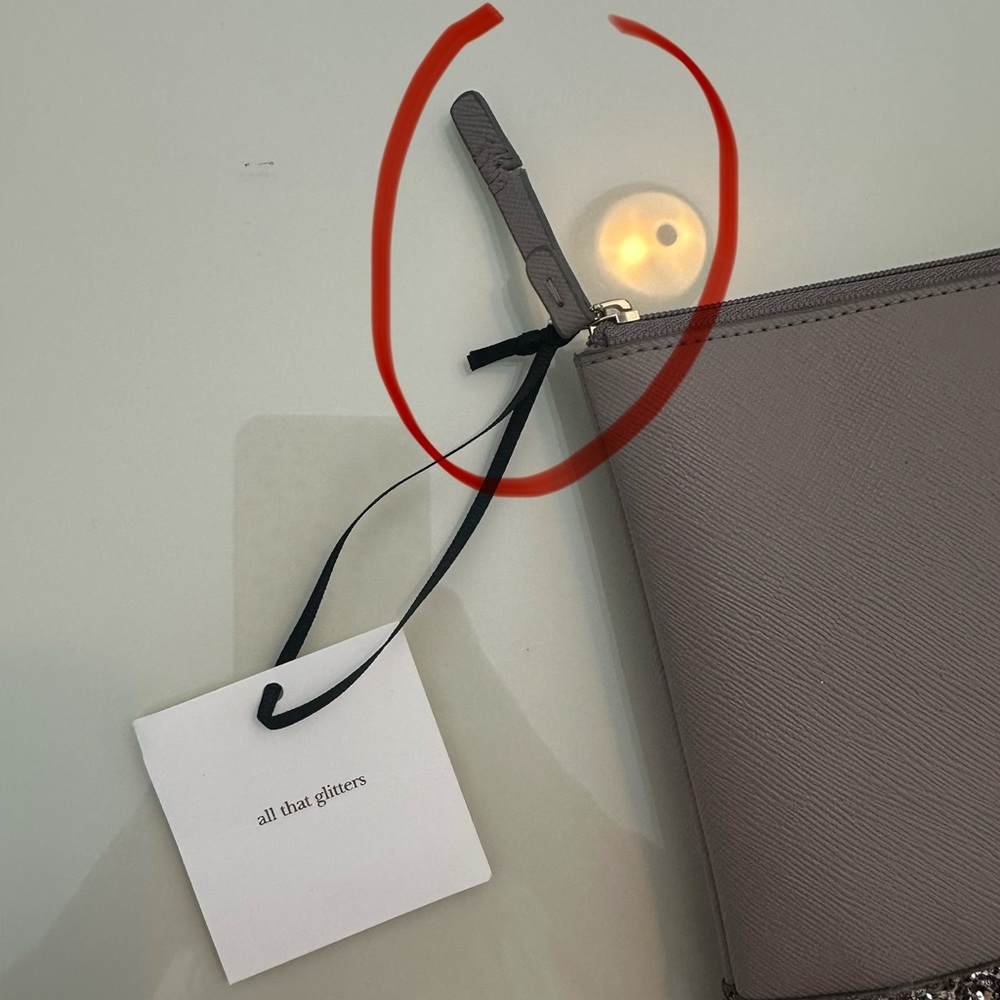 Kate Spade Taupe and Glitter Clutch Greta Court Cityscape - Picture 10 of 10